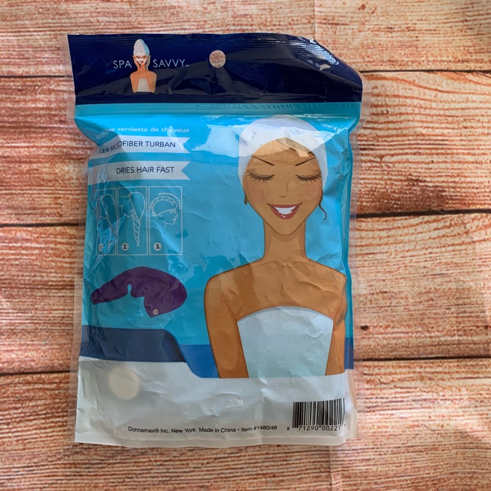 Spa Savvy 100% Microfiber Turban Dries Hair Fast